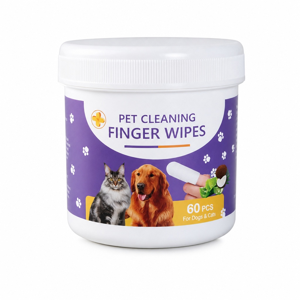 Pet Finger Cleaning Wipes for Dogs & Cats