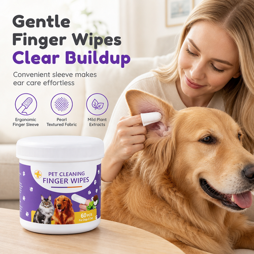 Pet Finger Cleaning Wipes for Dogs & Cats