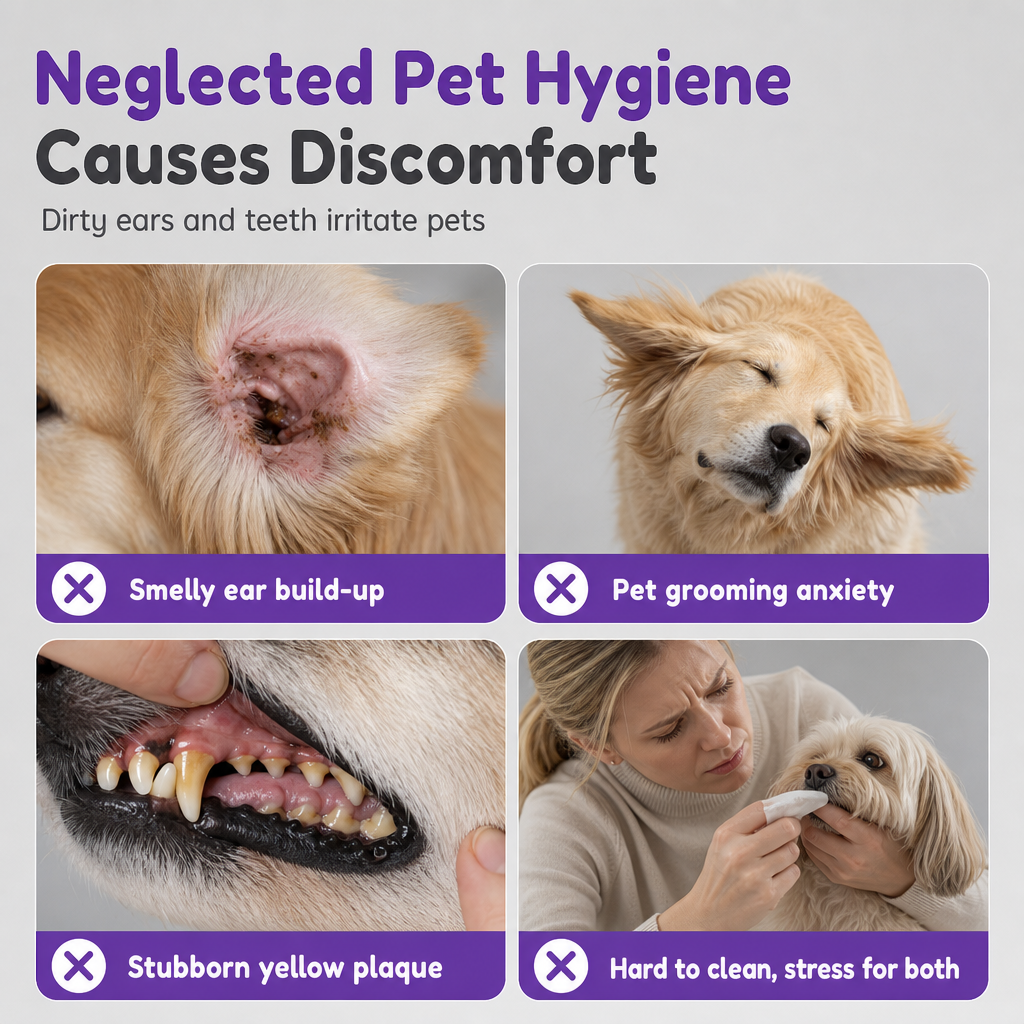 Pet Finger Cleaning Wipes for Dogs & Cats