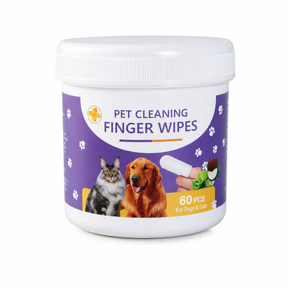 Pet Finger Cleaning Wipes for Dogs & Cats